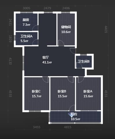 通州城市花园 4室2厅2卫 149.00m&sup2;