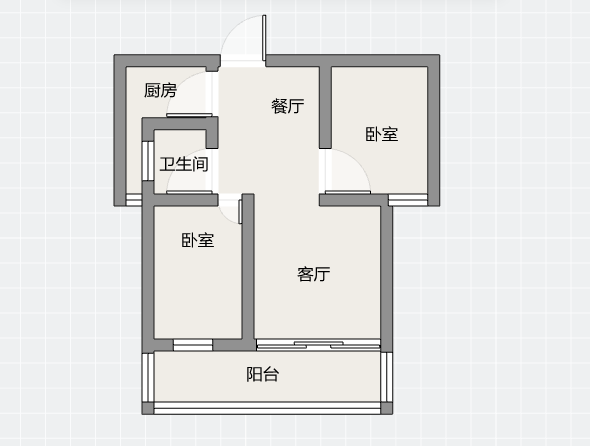 中南世纪城北区 2室2厅1卫 106m&sup2;