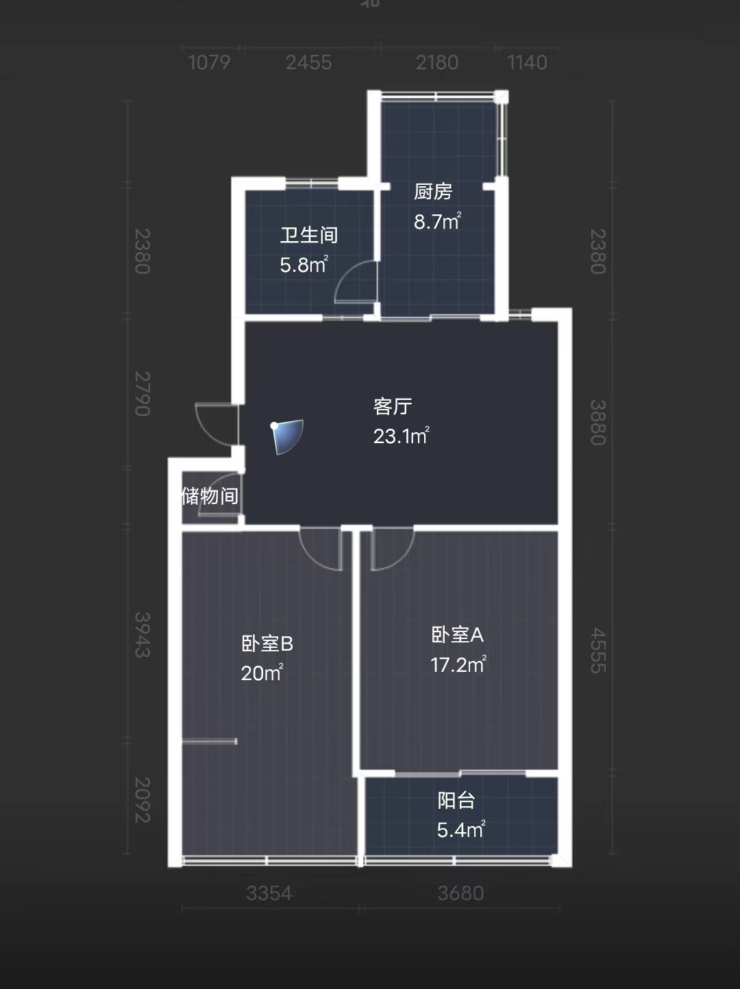 城东小区 3室2厅2卫 110.00m²