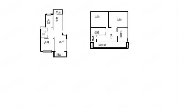 东城花园 2室2厅1卫 91m&sup2;