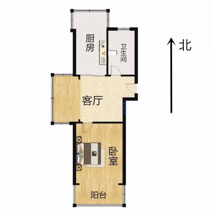 颐景苑 1室1厅1卫 73m&sup2;