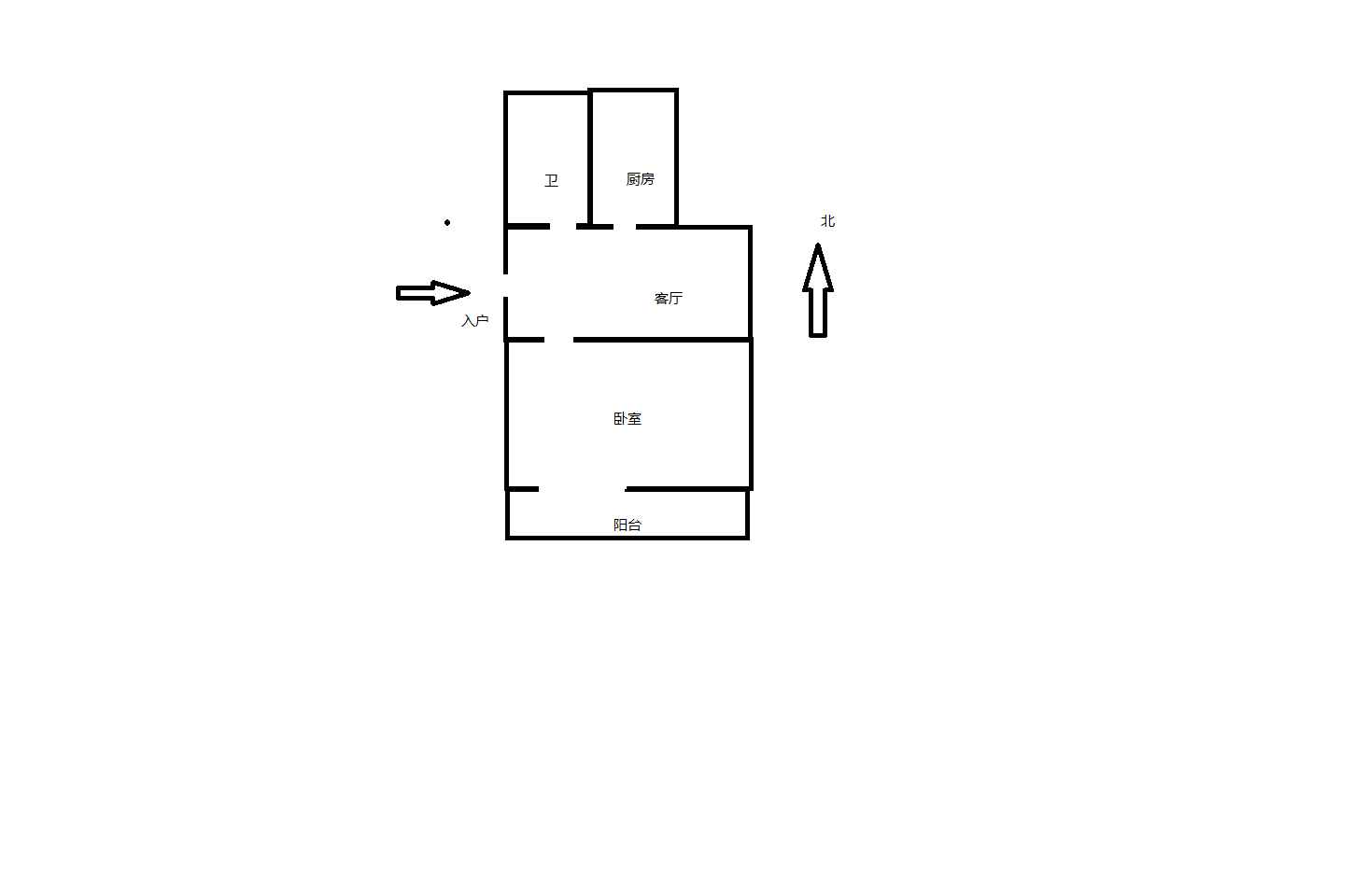 城港新村 1室1厅1卫 46m&sup2;