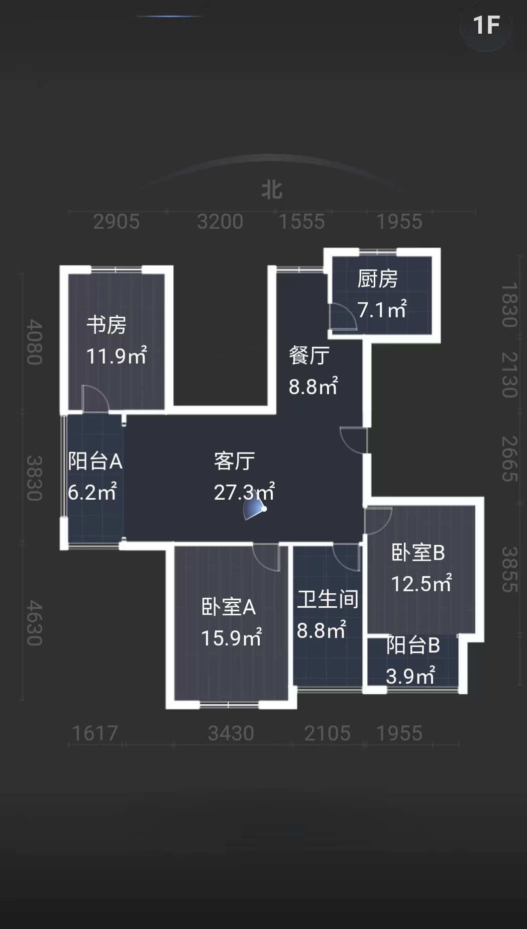 金色城邦 3室2厅2卫 126.69m&sup2;
