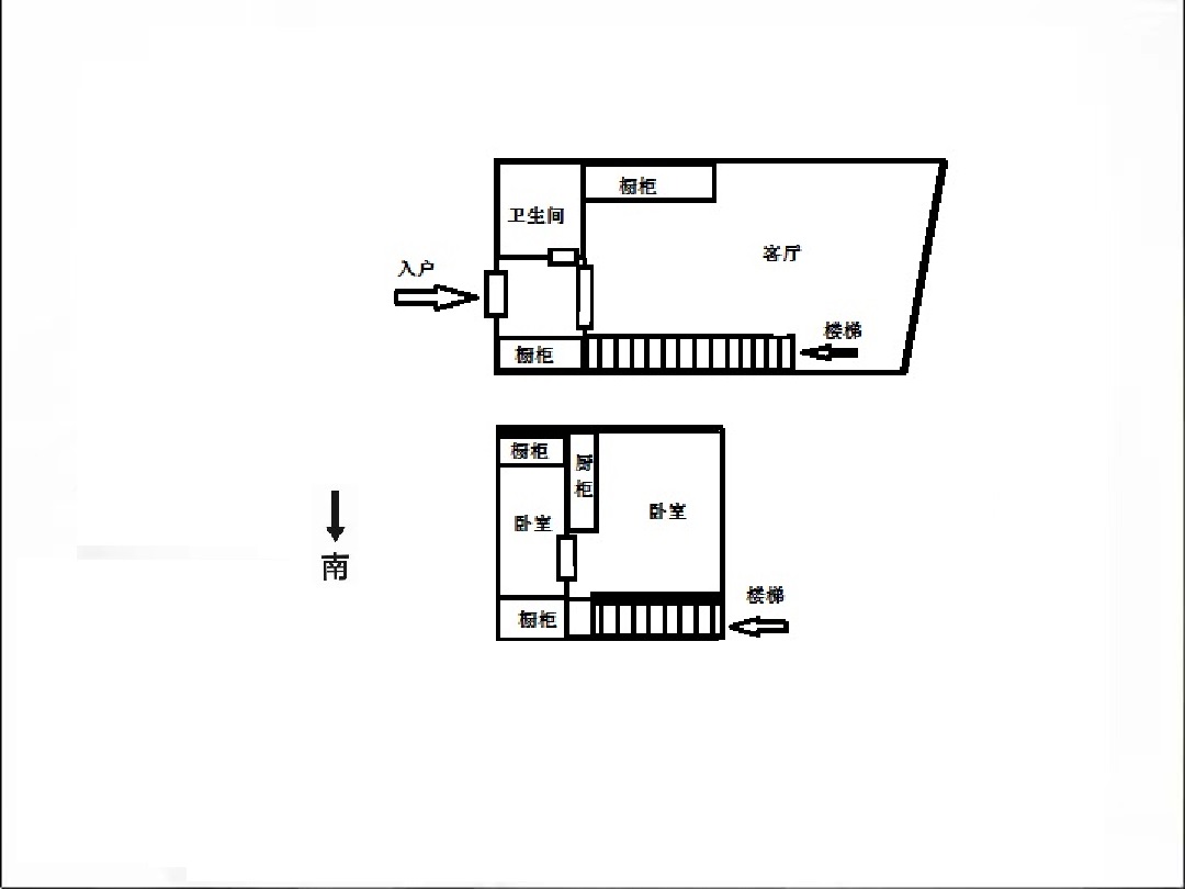 中南世纪城北区 1室1厅1卫 44m&sup2;