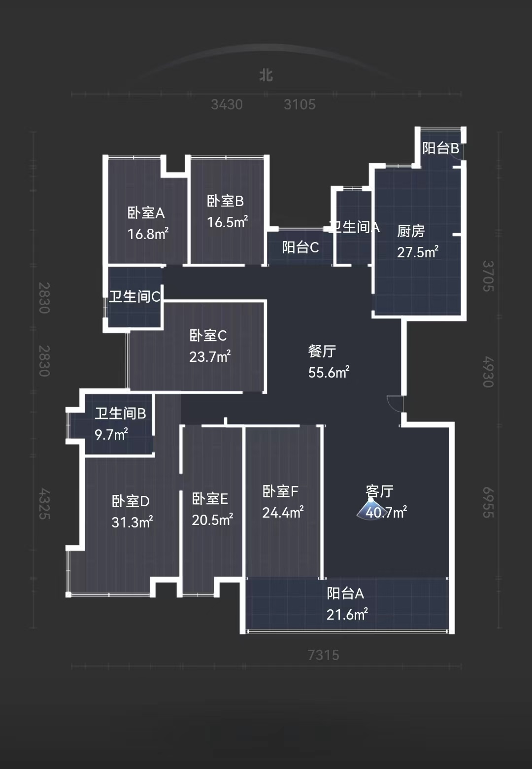 南山湖一号 4室2厅2卫 257.00m&sup2;