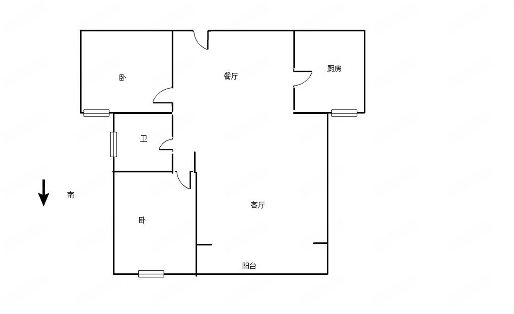 幸福天地二期 2室2厅1卫 89m&sup2;