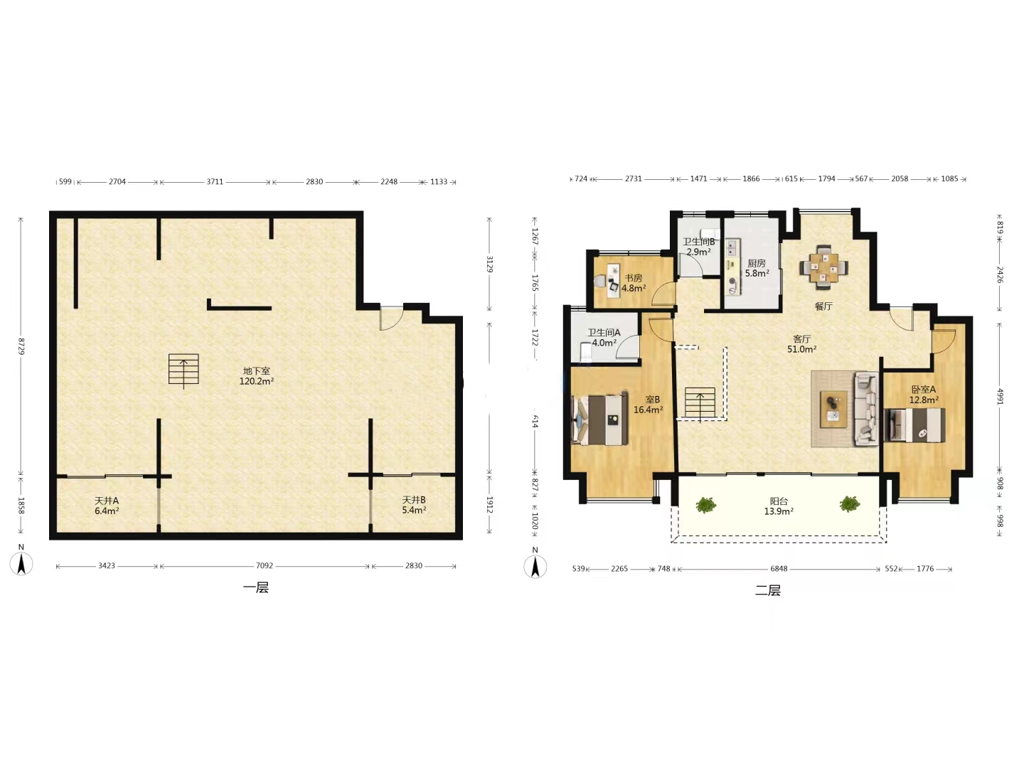 红星天铂 3室2厅2卫 262m&sup2;