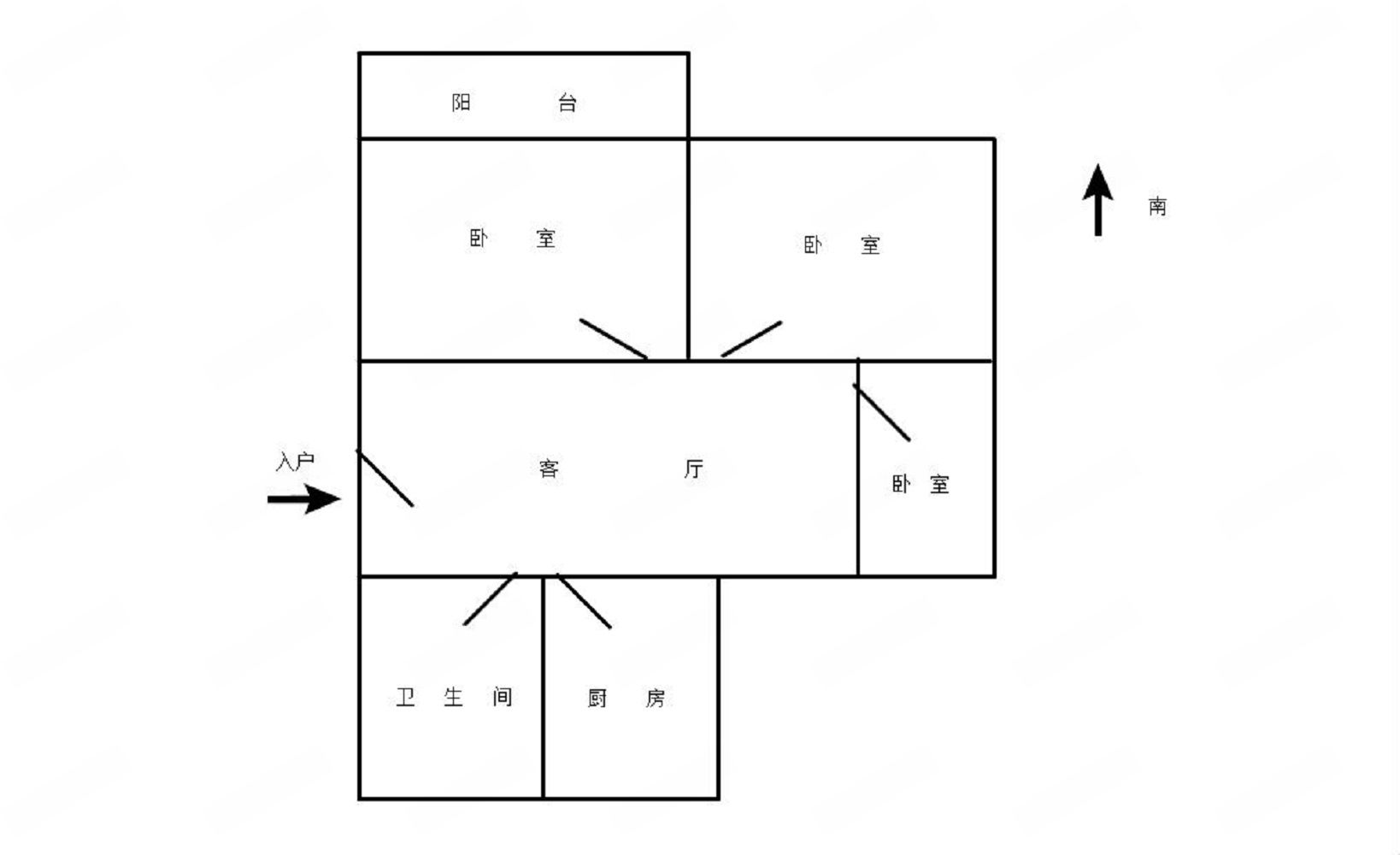 学田棕榈园 3室1厅1卫 83m&sup2;
