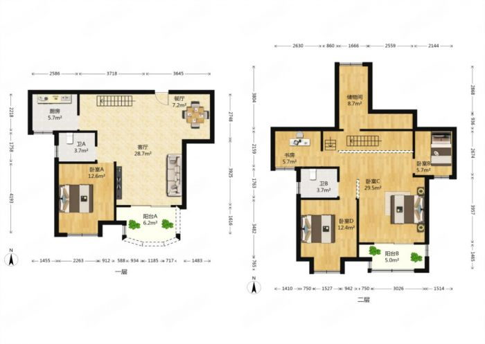 意邦绿墅湾 4室2厅2卫 142m&sup2;