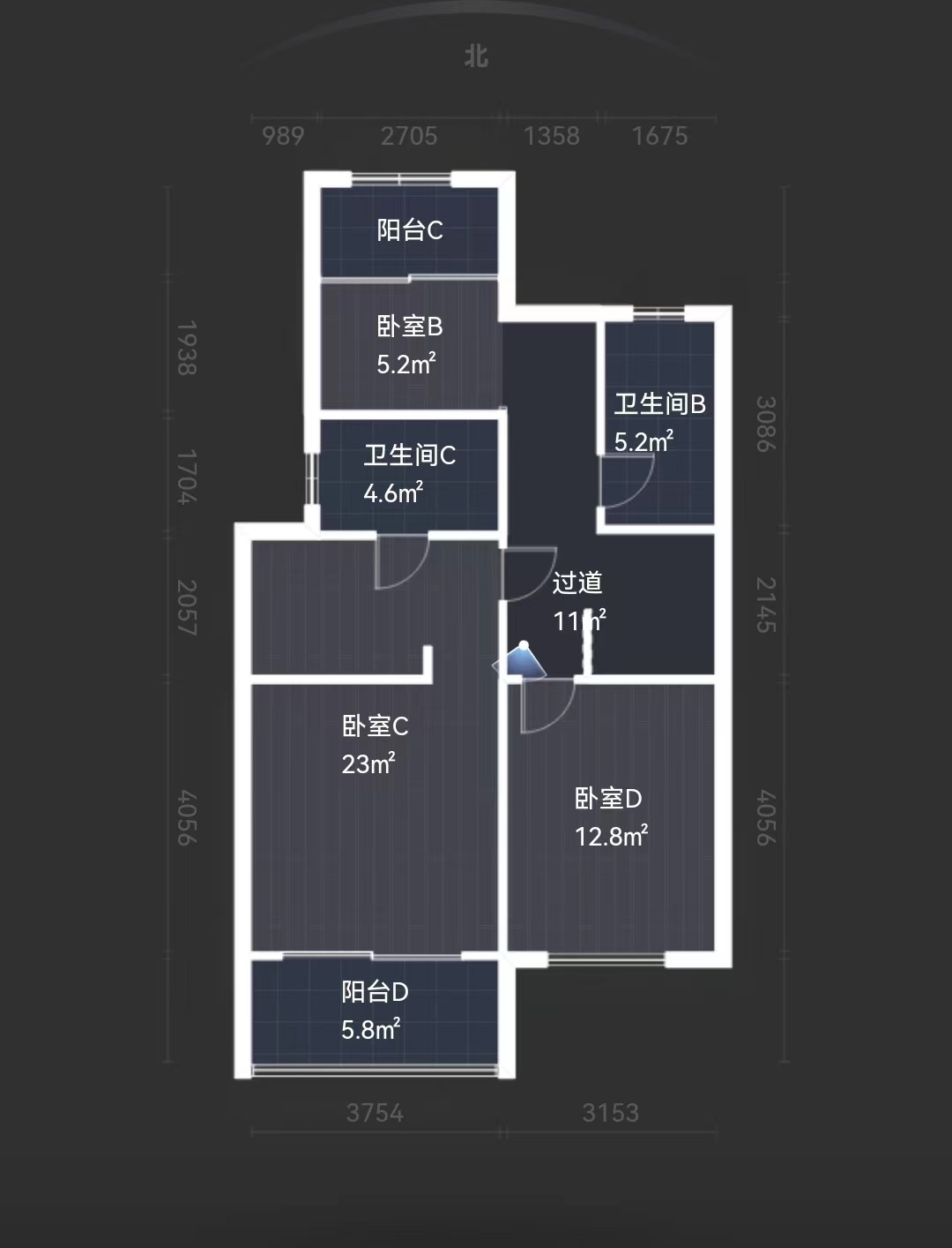 紫御四季 4室2厅3卫 157.00m&sup2;