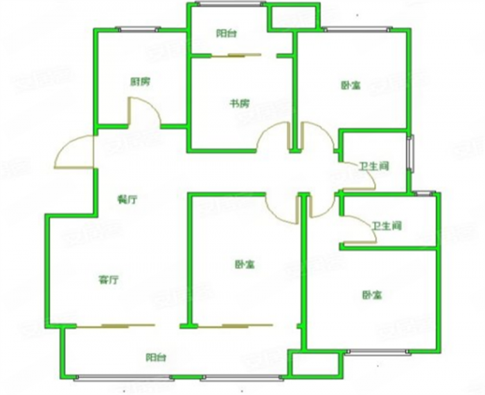 观阳名邸 3室2厅1卫 114.63m&sup2;