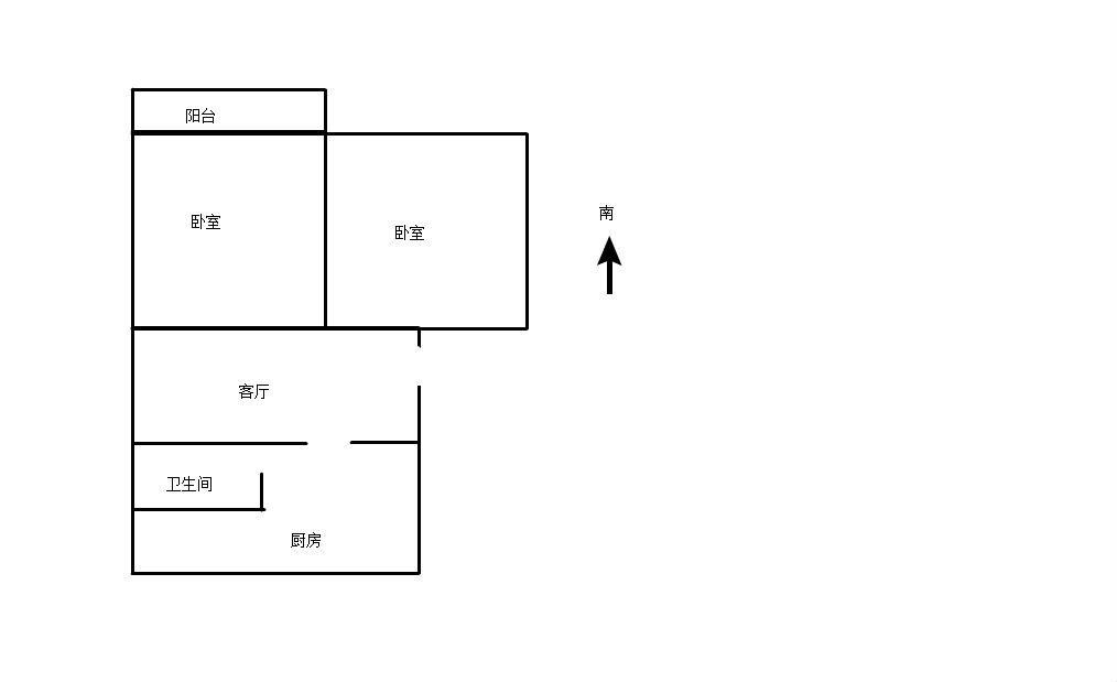 城南新村(崇川区) 2室2厅1卫 76m&sup2;
