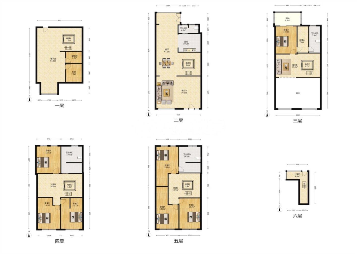 北城一品 6室3厅3卫 344m&sup2;