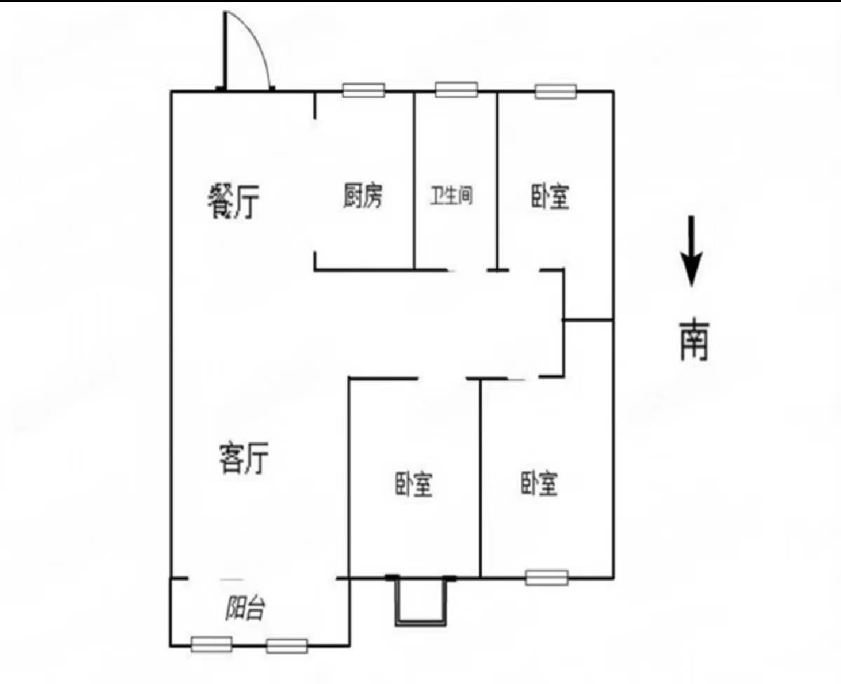 景瑞御府 3室2厅1卫 93m&sup2;