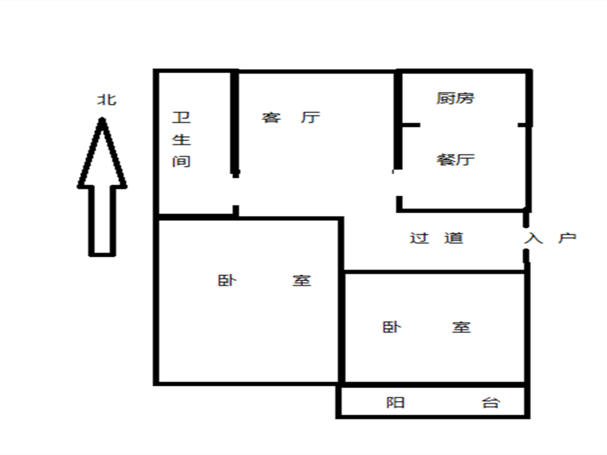 任港路2号 2室1厅1卫 79.94m&sup2;