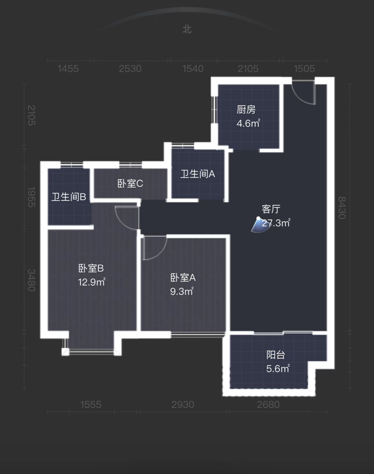 佳源都市 3室2厅2卫 98m&sup2;