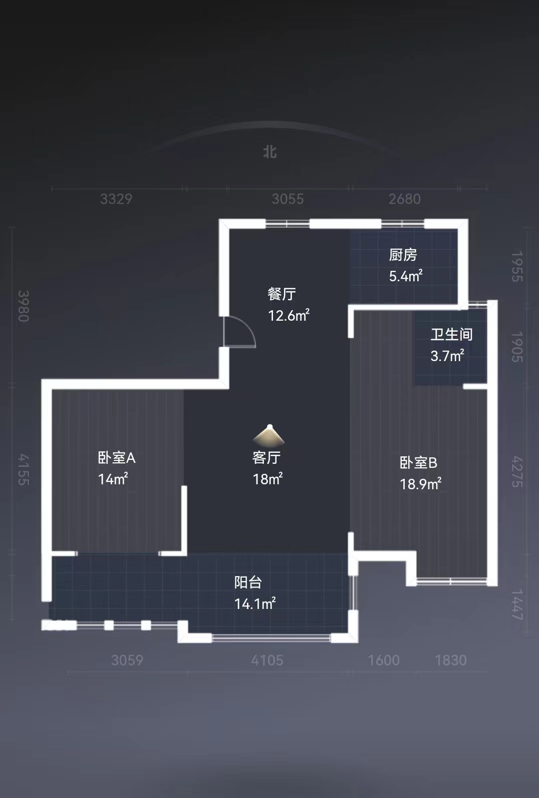 湖畔天下 3室2厅2卫 111.70m&sup2;