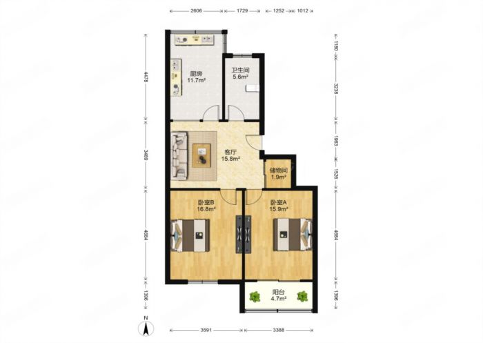 公园一村 0室0厅0卫 91.00m&sup2;