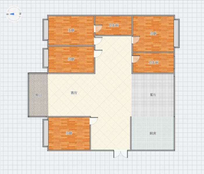 江海名苑南区 4室2厅2卫 170m&sup2;