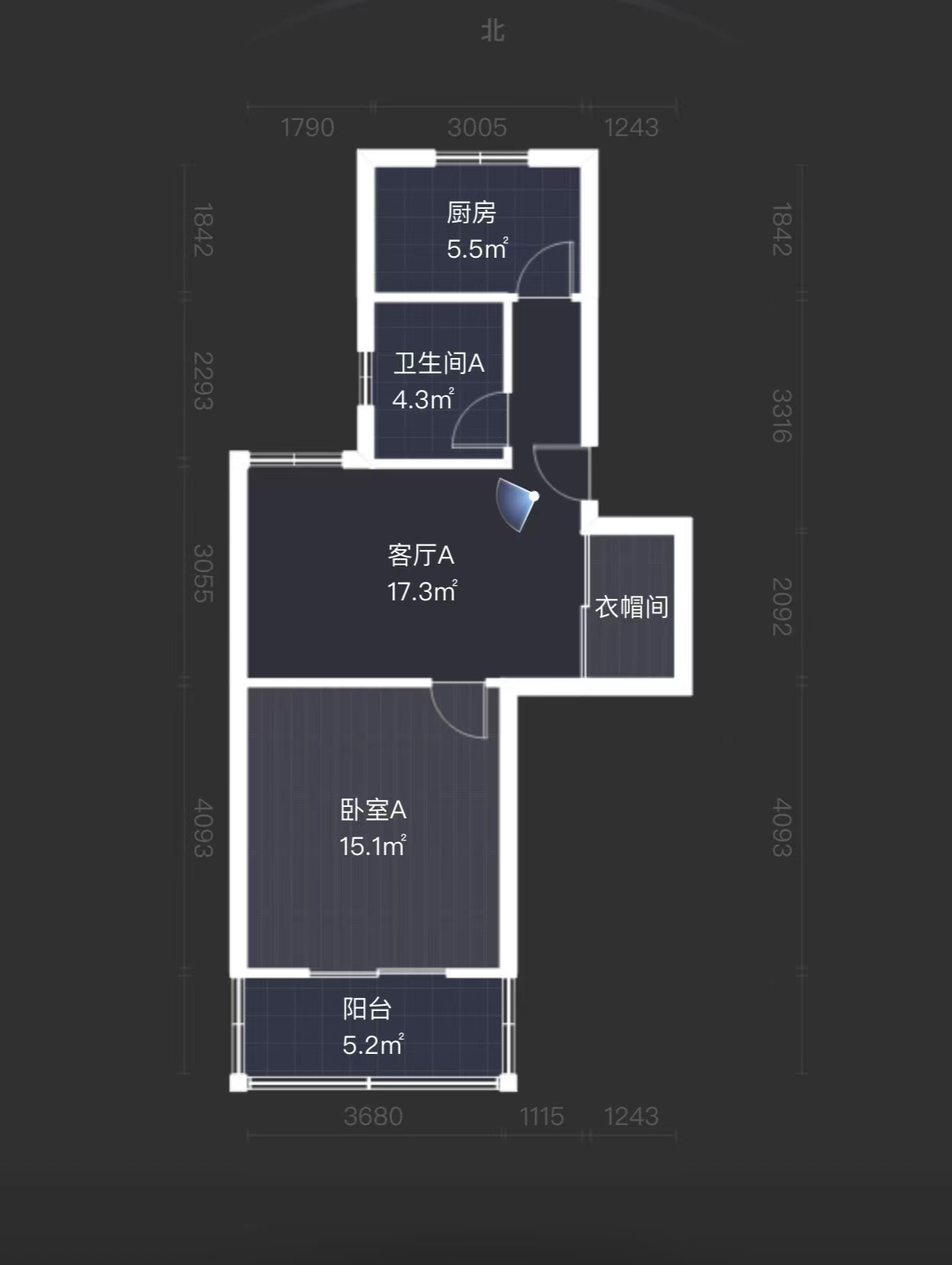 泰山公寓 3室2厅1卫 100m&sup2;