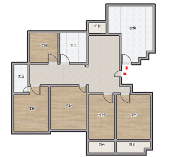 中港城世家 5室1厅1卫 189m&sup2;