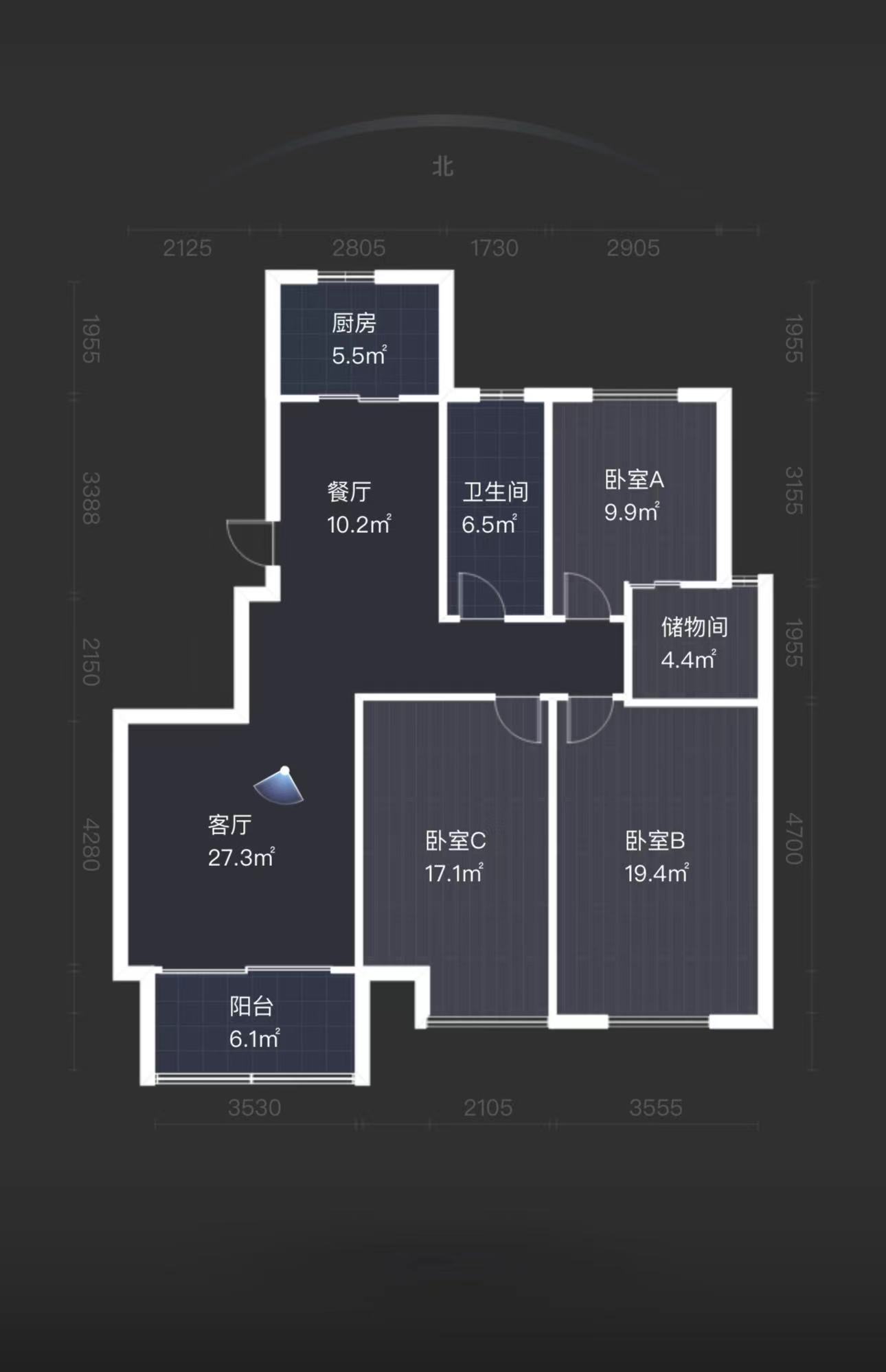 世纪城 3室2厅2卫 139.78m&sup2;