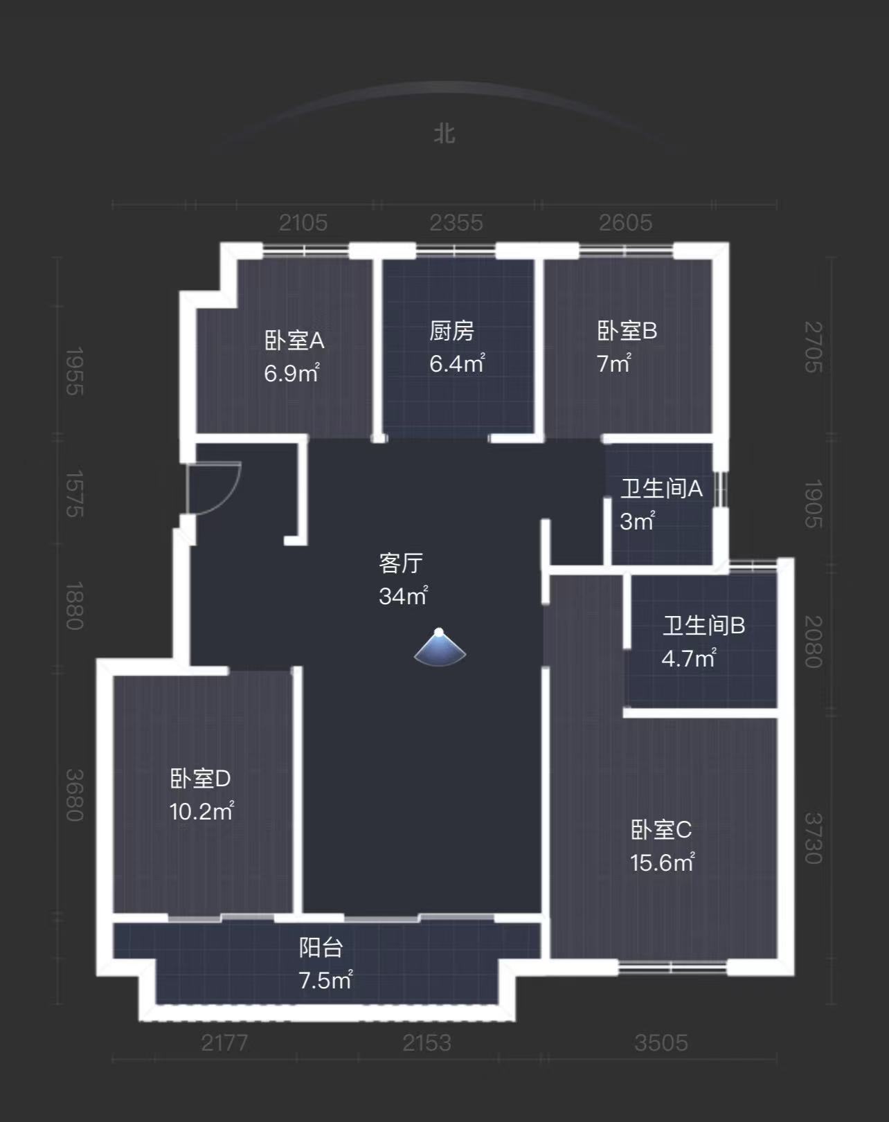 金地繁茂里 4室2厅2卫 118m&sup2;