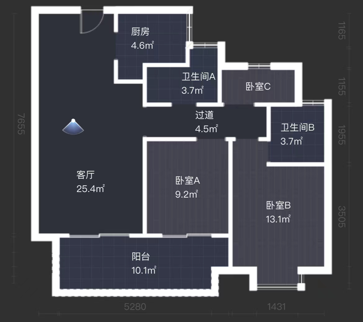 佳源都市 3室2厅2卫 117m&sup2;