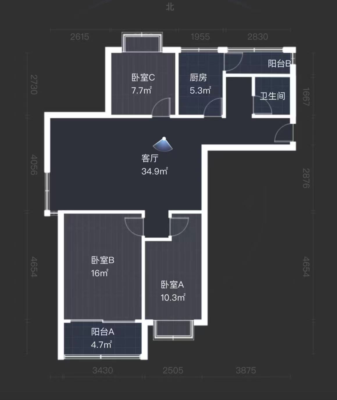 天熹苑 3室2厅1卫 108m&sup2;