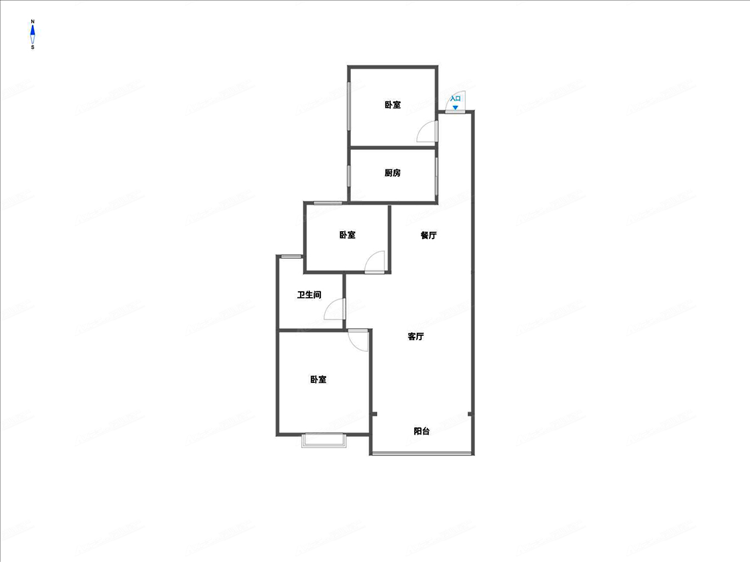 盛鑫 &middot;南湖學府 3室2厅1卫 93m&sup2;