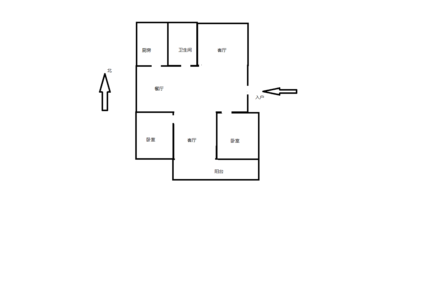 外滩小区 3室2厅1卫 112m&sup2;