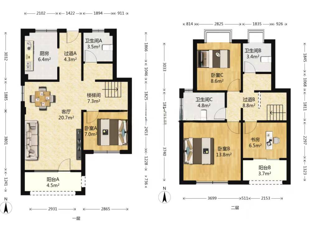 中南熙悦(南通经济技术开发区) 4室2厅3卫 131.20m&sup2;