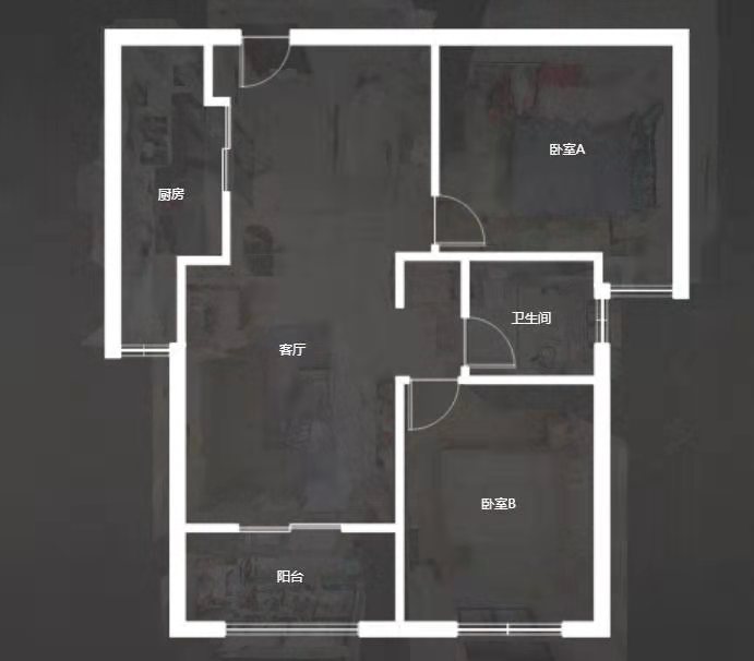 江景苑小区 2室2厅1卫 89.26m&sup2;