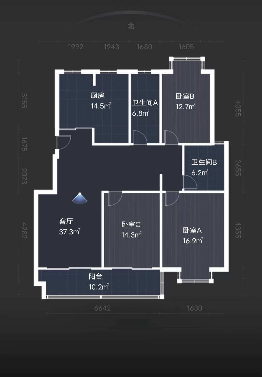 天霞苑 4室2厅2卫 136m&sup2;
