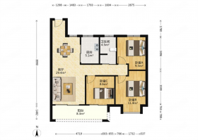 君兰天悦 3室2厅1卫 98m&sup2;