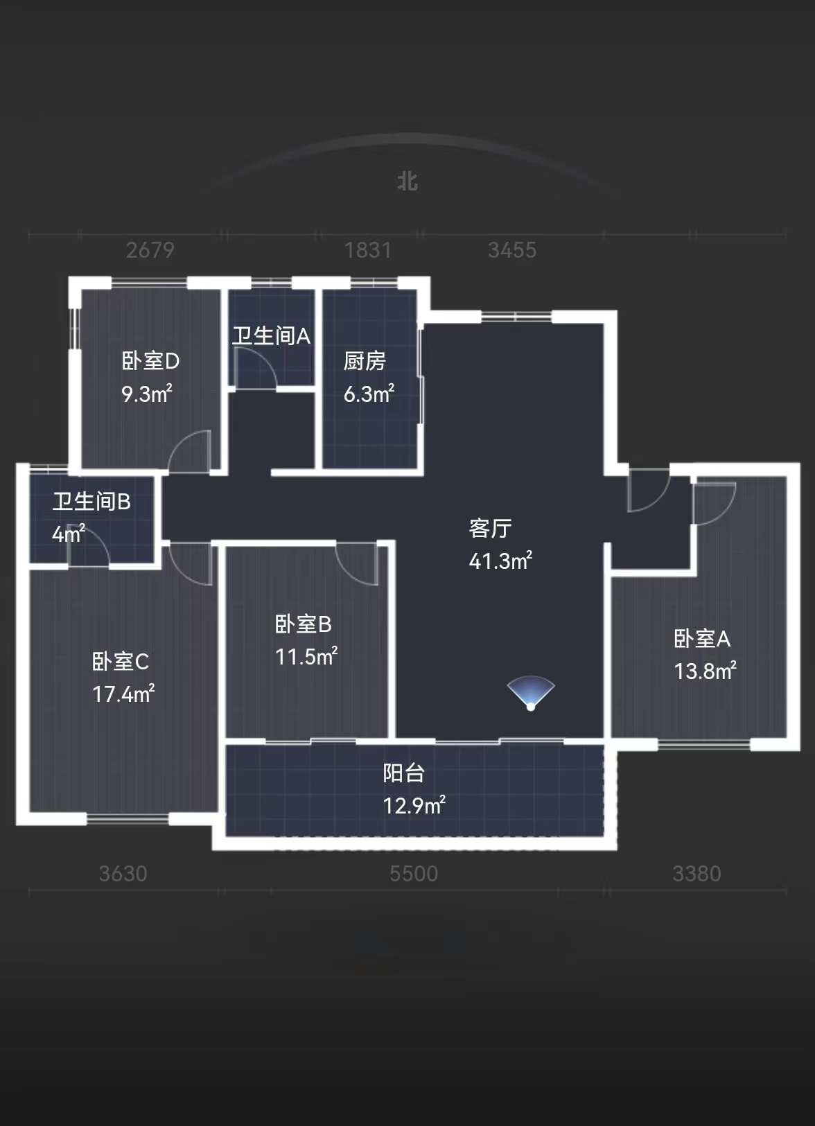 湖山源著 4室2厅2卫 148m&sup2;