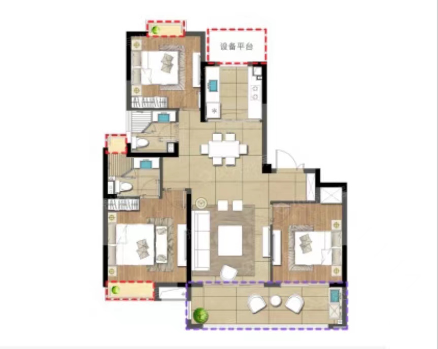 远创宸樾 3室2厅2卫 110m&sup2;