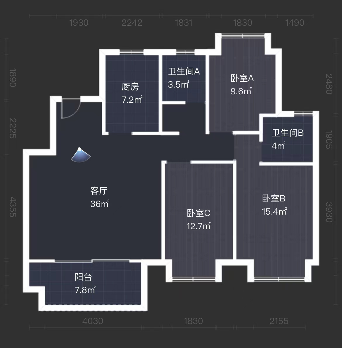 春晓熙岸 3室2厅1卫 106m&sup2;