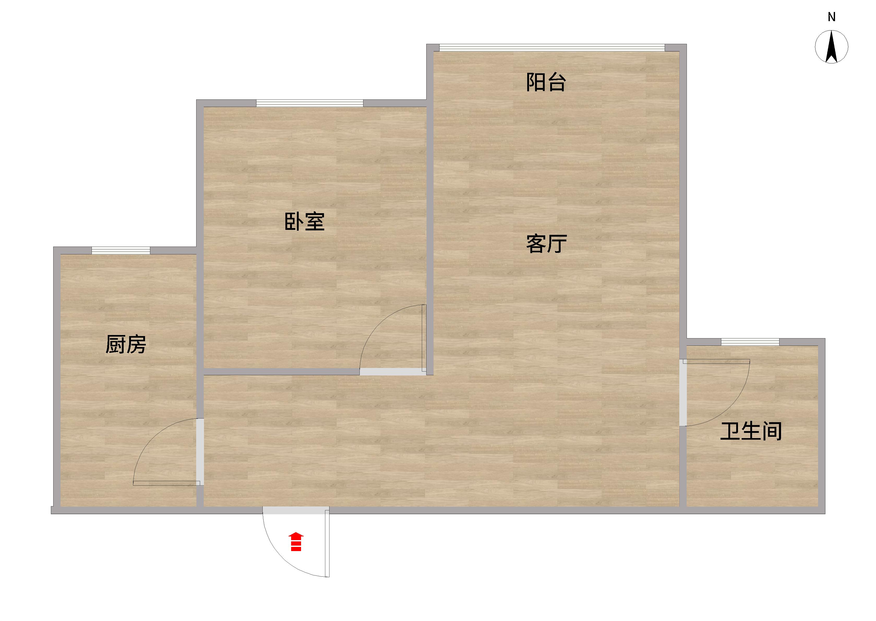 星月花园 1室1厅1卫 56.00m&sup2;