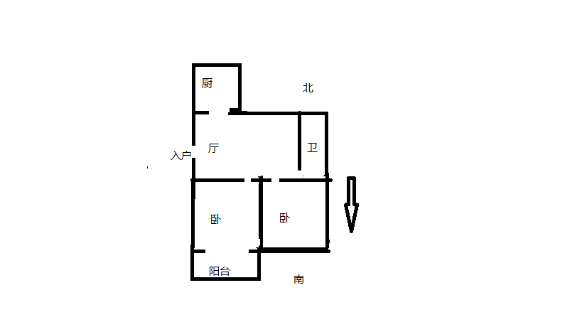 万象东园 2室1厅1卫 63.74m&sup2;