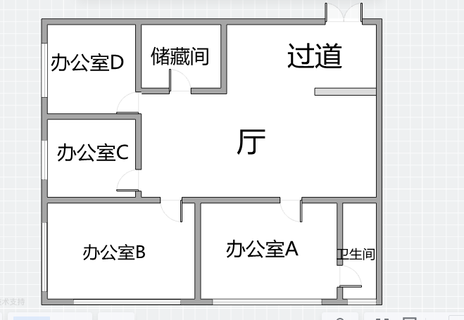 金贸公寓 5室1厅1卫 168.00m&sup2;