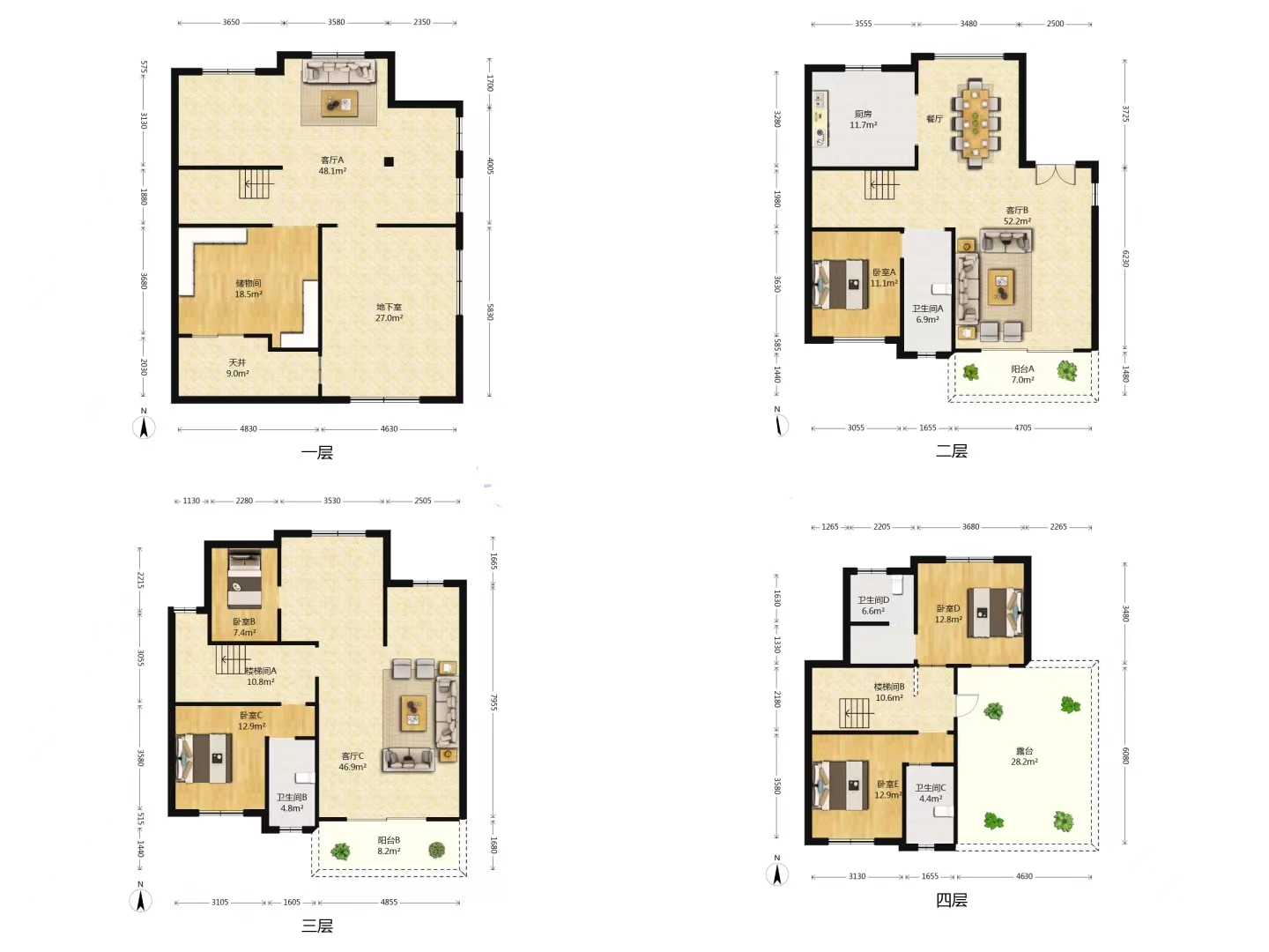 碧桂园天玺湾 5室2厅3卫 343.35m&sup2;