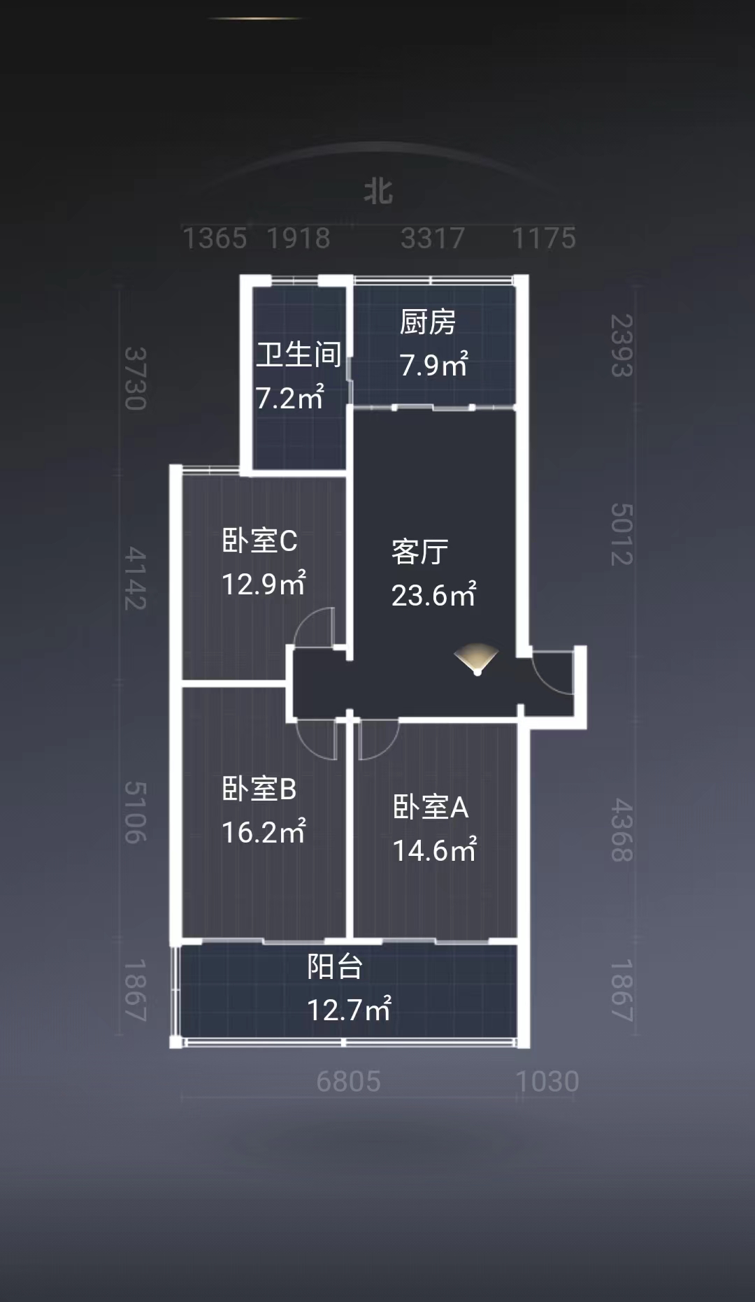 金南小区 3室2厅1卫 109m&sup2;