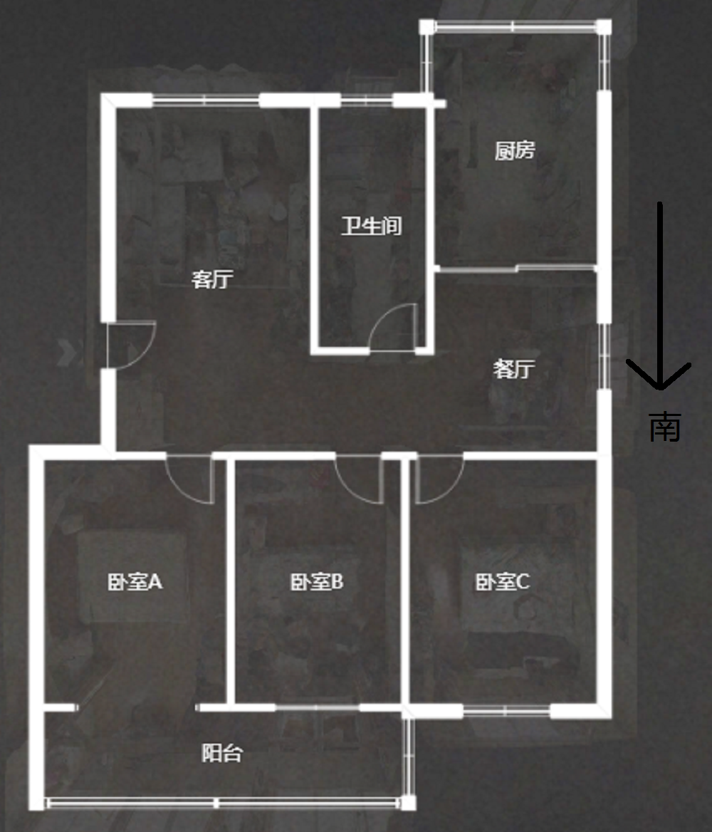越江新村 3室2厅1卫 118.48m&sup2;