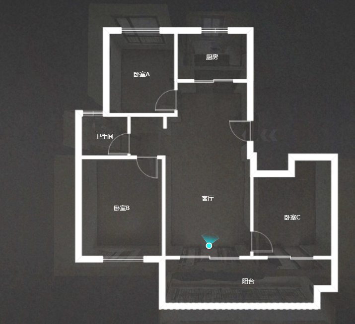 卓越万科新都会 3室2厅1卫 100m&sup2;