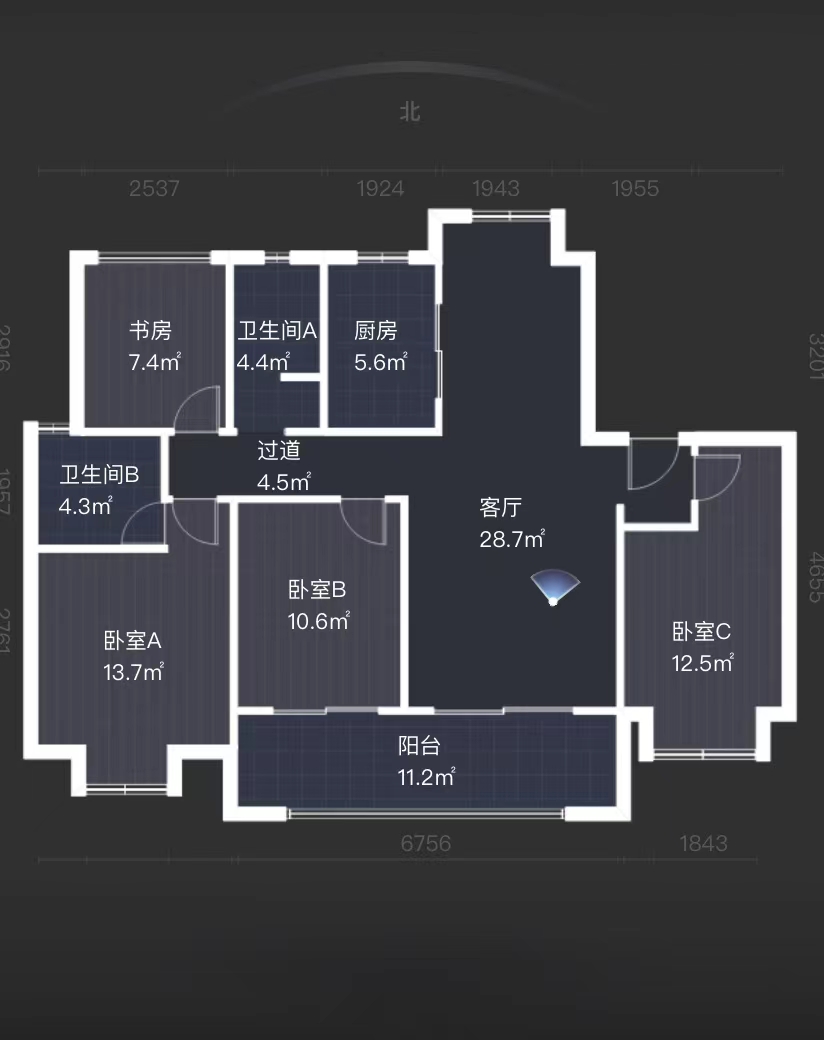 中南君悦府 4室2厅2卫 130m&sup2;