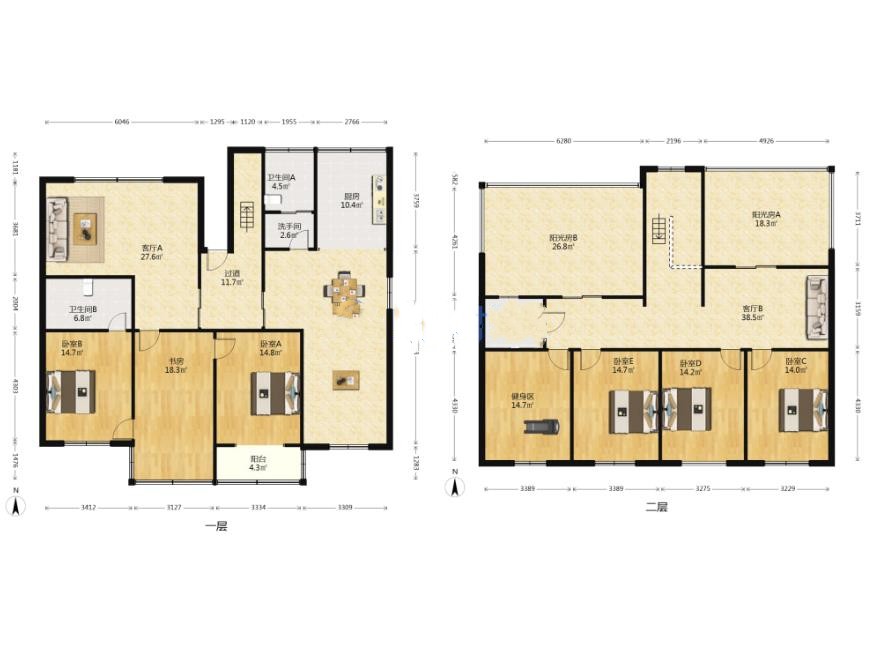 森大蒂花苑北区 7室3厅3卫 274.77m&sup2;