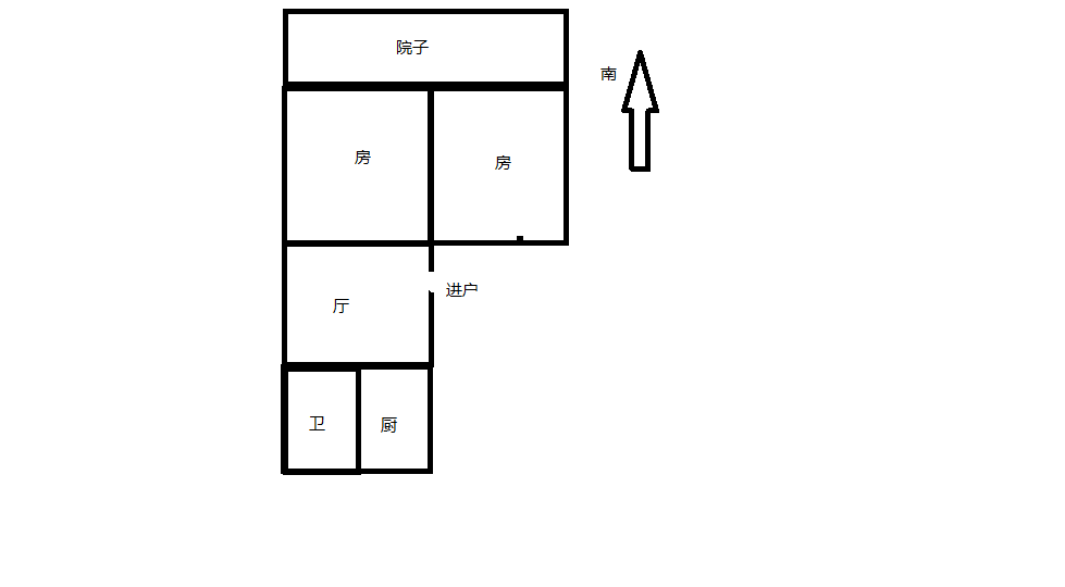 北街新村 2室1厅1卫 60m&sup2;