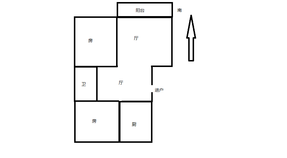 濠滨花园 2室2厅1卫 98m&sup2;