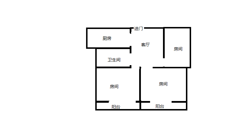 颐景苑 3室1厅1卫 96.00m&sup2;